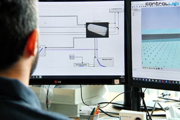 HIL-Simulation for Barges with Mooring Lines